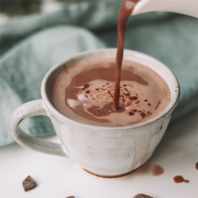 Echte zelfgemaakte chocolademelk